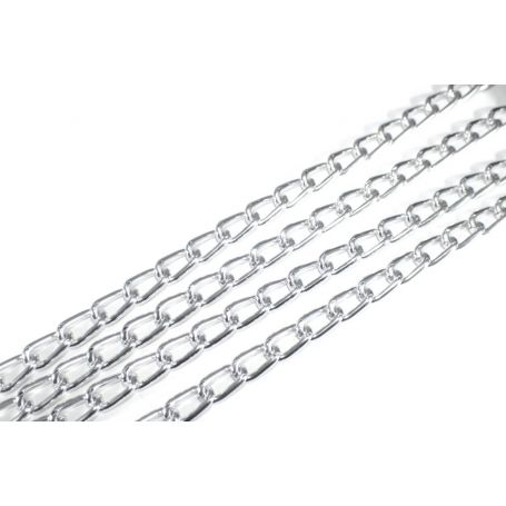 Lánc Ø 9mm x 5mm ezüst aluminium