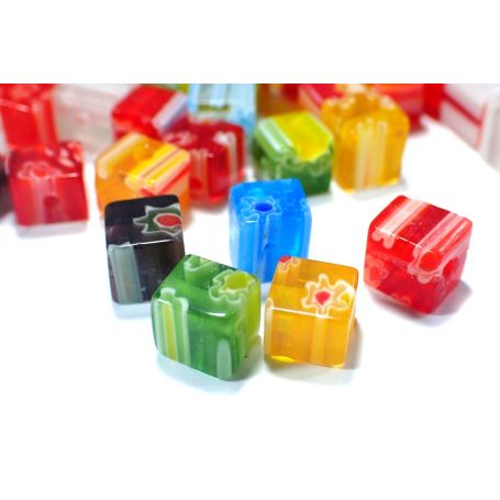 Millefiori gyöngyök - 5mm