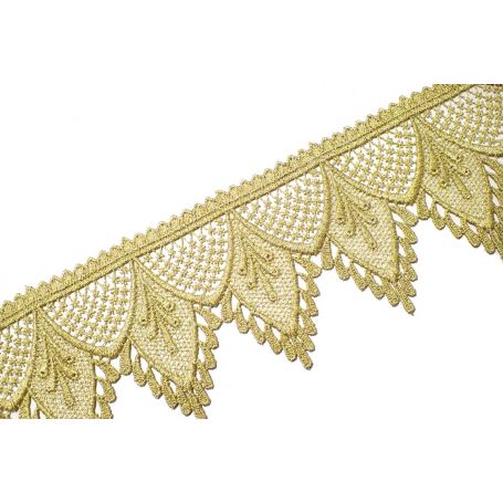 Méteres légcsipke arany lurex-100mm