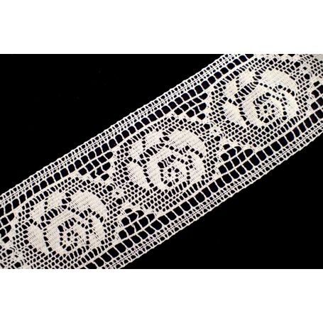 Pamut csipke - Nyers - 7.5cm (Nr.3756)