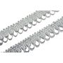 Bortni 18mm - ezüst lurex -