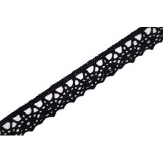 Méteres pamut csipke -Fekete- 12mm (Nr.3882)