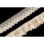 Elasztikus pamut csipke -Nyers-4cm (Nr.8064E)