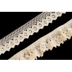 Elasztikus pamut csipke -Nyers-4cm (Nr.8064E)