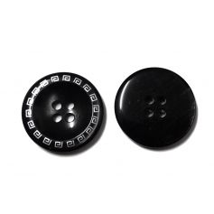 Nagyméretű, fényes négylyukas gomb Ø34mm