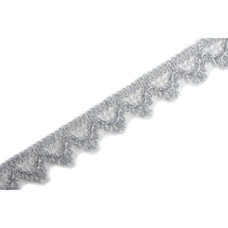 Bortni 9mm - ezüst lurex -