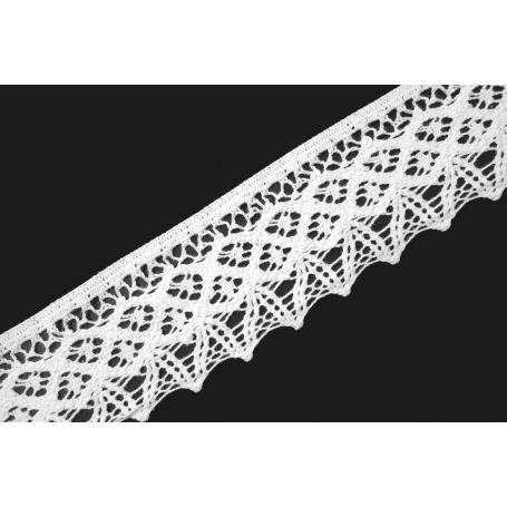 Pamut csipke - Fehér - 6cm (Nr.9295)