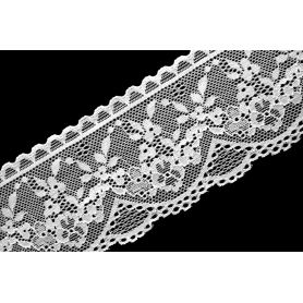 Elasztikus csipke fekete--fehér- 7cm '7-02'
