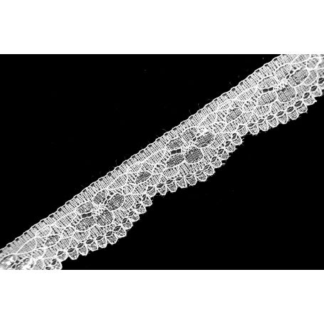 Műszál csipke EZÜST LUREX -30mm