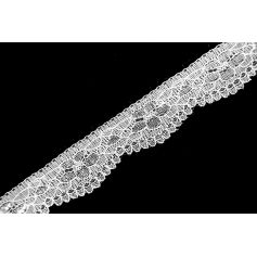 Műszál csipke EZÜST LUREX -30mm