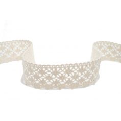 Méteres pamut csipke -Nyers -3cm (Nr.931)