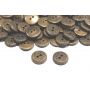 Fémhatású gomb -Bronz- Ø12mm