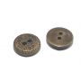 Fémhatású gomb -Bronz- Ø12mm