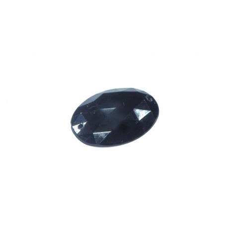 Varrható akril strassz  -Fekete- Ø17.5x24.5mm