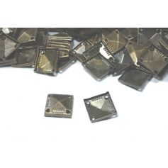 Szögletes felvarrható szegecs -Bronz -12.5mm