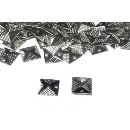Szögletes felvarrható szegecs -Króm -9mm