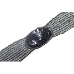 Flitter, arany lurex -fekete- 35mm