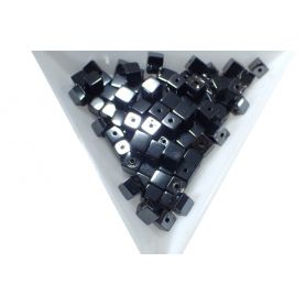 Ásvány gyöngy -kocka- -Hematit- 4mm