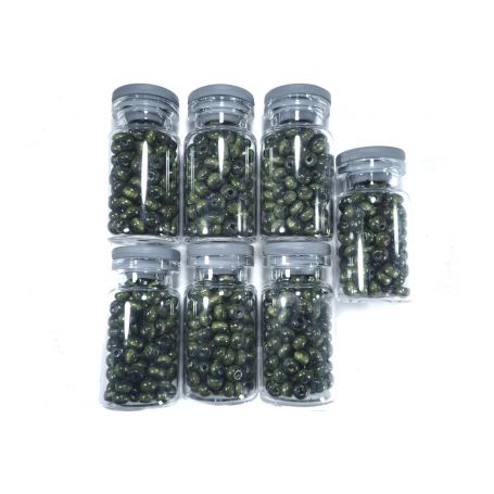 Olajzöld Fa gyöngyök - Ø4.5mm